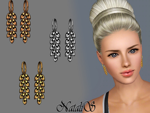 Sims 3 — NataliS Earrings spikelets FT-FE by Natalis — Gorgeous drop earrings- shining metal in the form of spikelets.