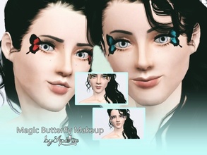 Sims 3 — Magic butterfly makeup by Apathie2 — ~ Ideal for fairies sims ~ Costume makeup ~ Butterfly wings ~ Available in