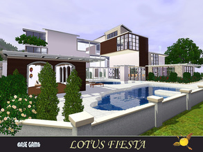 Sims 3 — evi  Lotus Fiesta by evi —  1st floor kitchen dinning room and a small sitting room also a reading room , a bar