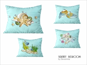 Sims 3 — Bed pillow patterned by Severinka_ — Bed pillow patterned from bedroom 'Serenity'. Furniture performed in summer