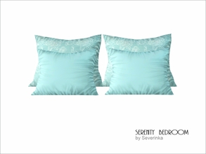 Sims 3 — Bed pillows by Severinka_ — Pillows for double bed from bedroom 'Serenity'. Furniture performed in summer sea