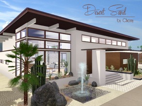 Sims 3 — Desert Sand by chemy — This 2 bedroom modern home has open concept and vaulted ceilings with lots of woods and