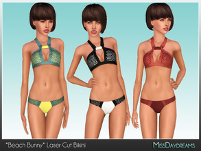 Sims 3 — *Beach Bunny* Laser Cut Bikini by MissDaydreams — *Beach Bunny* Laser Cut Bikini is a trendy and sporty looking