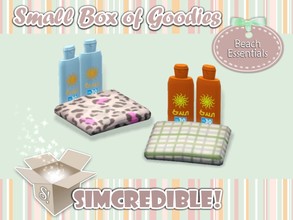 Sims 3 — Beach Essentials - Sun lotion *Decor* by SIMcredible! — It's SIMcredible! Small box of goodies #1 - Your lovely
