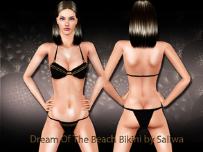 Sims 3 — Dream of the Beach Bikini by saliwa — Black Special Designed by Saliwa