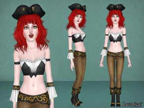 Sims 3 — Miss Fortune Outfit by Lavoieri — Miss Fortune Outfit from League of Legends - this set contains 3 files: top,