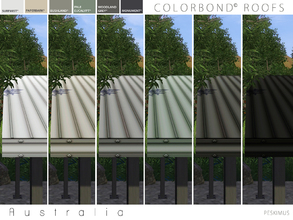 Sims 3 — Colorbond Roofs by peskimus — A set of 6 tin roofs manufactured from all Australian metal that will survive even