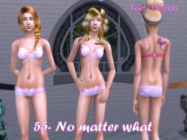 Sims 2 — Pink undies by Well_sims — Sweet pink undies for your teen sims.
