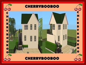 Sims 2 — Alison - 2014 by Cherrybooboo — Upside down house. Living room & kitchen upstairs. Bedroom and bathroom are