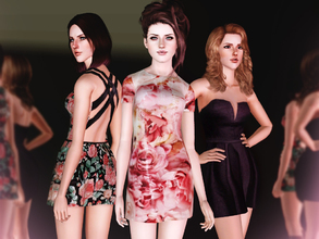 Sims 3 — July Set by -April- — Hey! This is my latest summer set which includes one recolorable dress and two