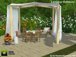 Sims 3 — Lansbur Outdoor by TheNumbersWoman — This is an outdoor oasis for the Sims that wish to relax in the summer sun.