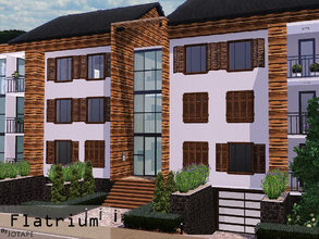 Sims 3 — Flatrium by -Jotape- — Flatrium is a modern condominium and has 12 apartments (11 NPCs). Features also a garage