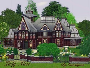 Sims 3 — Lady Alice by Guardgian2 — Victorian house featuring 3 bedrooms, 3 bathrooms, a kitchen, a dining room, a living