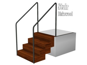 Sims 3 — Staircase Diskowood by Kiolometro — Stairs and decor for her. Perfect for modern houses. Items easily combined