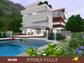 Sims 3 — evi Hydra Villa by evi —  The pool, simple and dynamic is the center of attention of this lot. 1st floor: