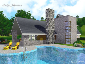 Sims 3 — Lodge_Modern by matomibotaki — Seems like a redone old house, but it is a composing of new and old architecture