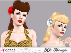 Sims 3 — curbs 50s hairstyles01v2 by Colores_Urbanos — my first creations hairstyle. is not perfect, sorry! I wanting to