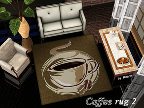Sims 3 — Coffee Rug 2 by Rirann — Coffee Rug 2. 1 channel recolorable.