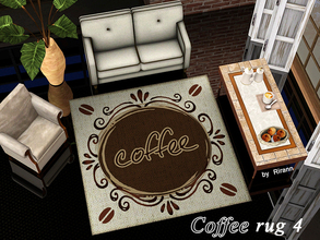 Sims 3 — Coffee Rug 4 by Rirann — Coffee Rug 4. 2 channels recolorable.