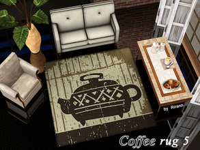 Sims 3 — Coffee Rug 5 by Rirann — Coffee Rug 5. 3 channels recolorable.