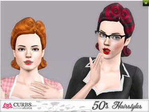 Sims 3 — curbs 50s hairstyles03 by Colores_Urbanos — retro hairstyle for teens and young adults. From Paraguay with love!