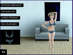 Sims 3 — Sensual Midnight by PSYCHOSIMMER3 — Sexy set for young ladies to please their man. Recolorable. High quality and
