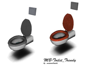 Sims 3 — MB-Toilet_Trendy by matomibotaki — MB-Toilet_Trendy, new modern, hanging toilet mesh with 3 recolorable areas