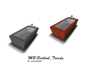 Sims 3 — MB-Bathtub_Trendy by matomibotaki — MB-Bathtub_Trendy, new bathtub mesh with three recolorable areas, matching