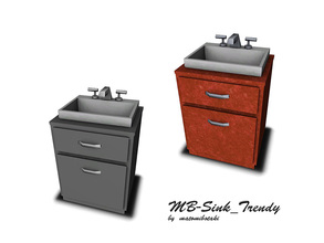 Sims 3 — MB-Sink_Trendy by matomibotaki — MB-Sink_Trendy, new modern sink with cabinet mesh, matching the -