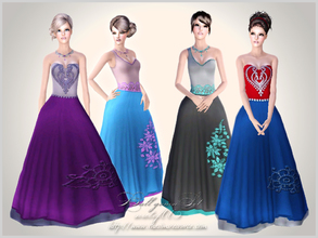 Sims 3 — Ball Gown Set (AF) by natef005 — The set includes 2 gowns for your sims' evening occasions or wedding: Category: