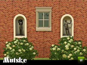 Sims 3 — Caesar's Pathway Counter 2x1 Single Window by Mutske — Matching the Caesar's Pathway doors. 4 Recolorable parts.