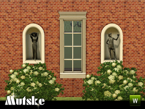 Sims 3 — Caesar's Pathway Tall 2x1 Single Window by Mutske — Matching the Caesar's Pathway doors. 4 Recolorable parts. 3