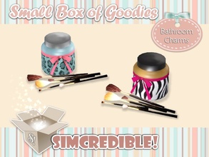 Sims 3 — Bathroom Charms - Makeup brushes by SIMcredible! — It's SIMcredible! Small box of goodies #2 - Your lovely