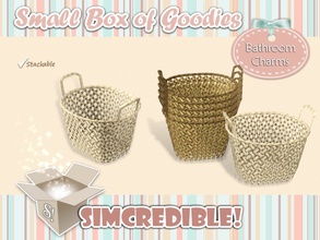 Sims 3 — Bathroom Charms - Basket by SIMcredible! — It's SIMcredible! Small box of goodies #2 - Your lovely source for