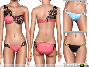 Sims 3 — Swimwear 8 - Bottom - S119 by ekinege — Embellished bottom. 2 recolorable parts. Y.Adult - Adult.