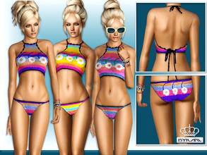 Sims 3 — Crochet bikini Set2 by EsyraM — Very nice crochet bikini Set,is not recolorable,three different colors