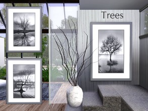 Sims 3 — Trees_Chemy by chemy — Black and White pictures of trees include 3 pictures in 1 file.