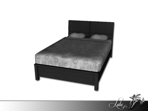Sims 3 — Ebony Bedroom Bed by Lulu265 — Fully CAStable Part of the Ebony Bedroom Set
