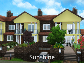 Sims 3 — Sunshine by -Jotape- — Sunshine town houses is inspired on the contemporary portuguese town houses and features