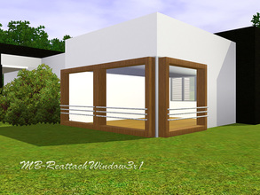 Sims 3 — MB-ReattachWindow3x1 by matomibotaki — MB-ReattachWindow3x1, new wall-hight 3x1 window-mesh with fake metal