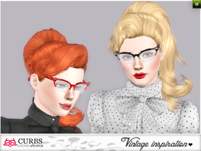 Sims 3 — curbs 50s hairstyles06 by Colores_Urbanos — retro inspiration. hairstyle for teens and young adults. From