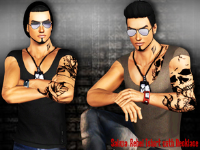 Sims 3 — Rebel Tshirt with Necklace by saliwa — Necklace included tshirt. Design by Saliwa