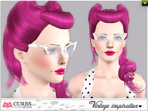 Sims 3 — curbs vintage hairstyles07v2 by Colores_Urbanos — retro inspiration. hairstyle for teens and young adults. From