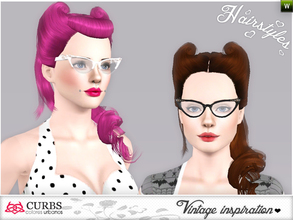 Sims 3 — set vintage hairstyles by Colores_Urbanos — retro inspiration. hairstyle for teens and young adults. From