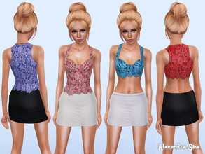 Sims 3 — Pretty in Lace by Alexandra_Sine — Two Lace theme Outfits for your young-adult and adult female sims. Hope you