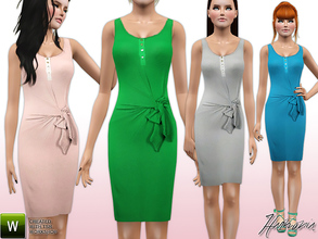 Sims 3 — Casuals Knotted Pencil Dress by Harmonia — 