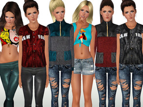 Sims 3 — ShakeProductions SET001 by ShakeProductions — Chick tops and leggings