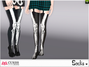 Sims 3 — curbs medias 01 by Colores_Urbanos — print socks bones for teens and adults. From Paraguay with love! enjoy!