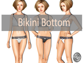 Sims 3 — Jeweled Bikini Bottoms by pizazz — This bikini bottom is embellished with a jewel to add a bit of pizazz to your