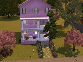 Sims 3 — Pretty Pink Victorian by MandySA3 — This house is a pretty little victorian home for a single sim or a couple.